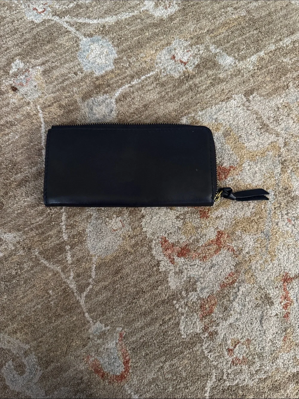 Madewell Black Zip-Around Leather Wallet